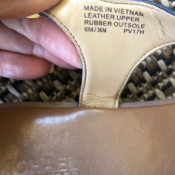 🔵MICHAEL Michael Kors Navy Blue Plate Flat Toe Thong Sandals - Picture 9 of 10